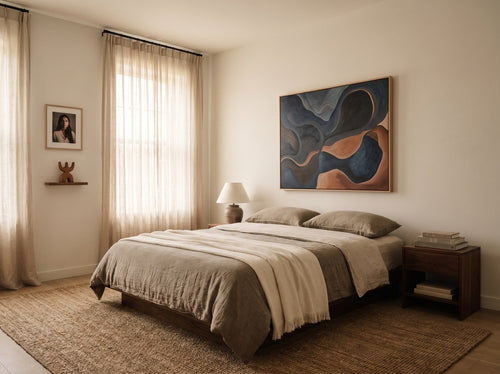 How to Style Black Art in a Modern Living Room: Bedroom