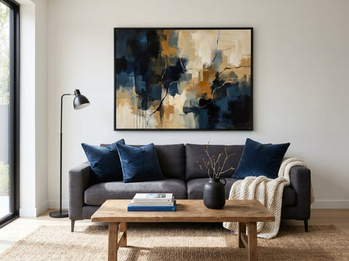 How to Style Black Art in a Modern Living Room: Living room