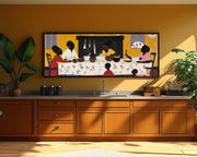 Alternate view of Family Dinner Folk African American canvas print