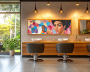 Vibrant African American wall art featuring a colorful abstract design that adds energy to any space.