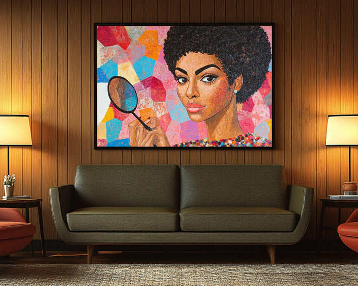 African American Abstract Art Black Woman Canvas Wall Art
