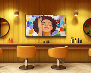 Alternate view of Black Woman Mosaic African American wall art canvas print