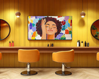 Vibrant abstract canvas art featuring bold colors, perfect for enhancing any space as African American wall art.