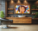 African American Art Black Woman Mosaic Canvas