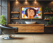 Black Woman Mosaic African American wall art for home decor