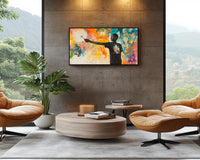 Vibrant African American wall art featuring bold colors and an inspirational design perfect for home decor.