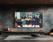 Black Family Gathering Togetherness Black family wall art for home decor