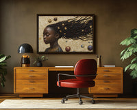 Colorful abstract canvas art featuring vibrant shapes, perfect as african american wall art for modern decor.