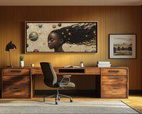 Colorful abstract canvas art featuring bold shapes and patterns, perfect for vibrant african american wall art decor.