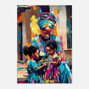 Grandmother Garden African American wall art featuring vibrant floral elements and a warm, nurturing scene.