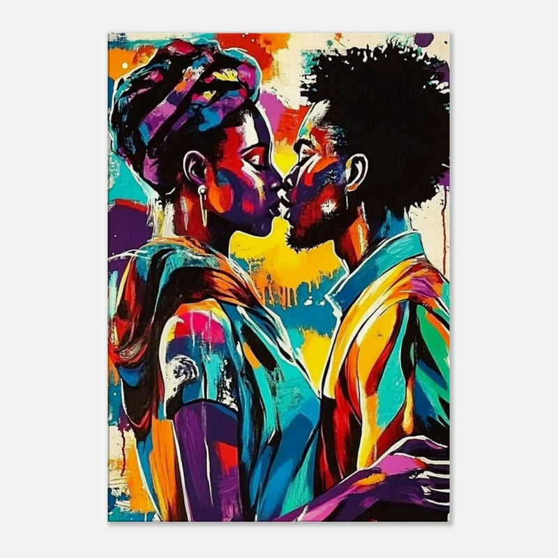 Romantic Black Couple African American Wall Art