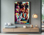 Young Black Women Abstract cultural wall decor print by MoomZee Artwork