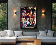 Young Black Women Abstract Black woman wall art for home decor
