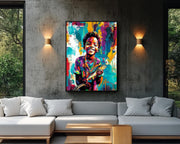 Fishing Black Boy cultural wall decor print by MoomZee Artwork