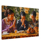 Thanksgiving Prayer Black Family Wall Art