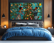 Alternate view of Black Couple Christmas Tree Black love wall art canvas print