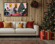 Alternate view of Black Family Christmas Black family wall art canvas print