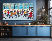 Winter Ice Skating African American canvas print artwork view