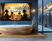 Abstract canvas art featuring vibrant colors and dynamic shapes, perfect for enhancing any space with African American wall art.