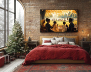 Fall Feast African American canvas print artwork by MoomZee Artwork