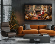 Storytime Black Santa Christmas Black culture wall art artwork view