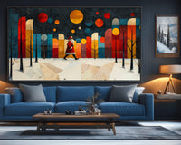 Vibrant abstract canvas art celebrating culture, perfect as african american wall art for modern decor.