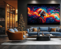 Colorful abstract canvas art featuring vibrant shapes, perfect for adding a unique touch to any space as African American wall art.