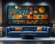 Alternate view of Abstract Black Santa African American abstract art canvas print