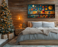 Colorful abstract canvas art featuring vibrant shapes, perfect as african american wall art for any modern space.