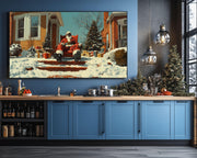 Cozy Black Santa Christmas Black culture wall art artwork by MoomZee Artwork