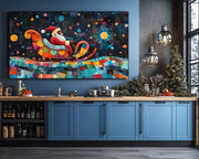 Black Santa Quilt Style Christmas Black culture wall art for home decor