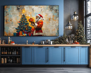 Black Santa by Tree Black culture wall art artwork by MoomZee Artwork