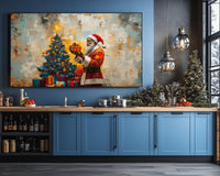 Colorful abstract canvas art featuring vibrant hues, perfect as African American wall art to enhance your space.