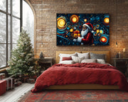 Black Santa Abstract Christmas African American abstract art for home decor