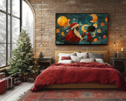 Celestial Black Santa Black culture wall art for home decor