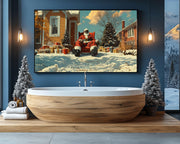 Resting Black Santa cultural wall decor print by MoomZee Artwork