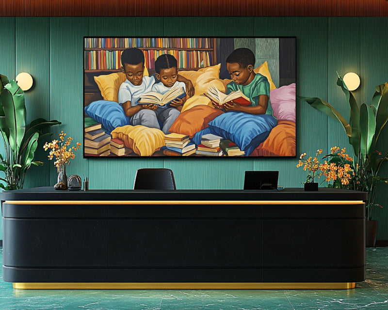 Black Children Reading African American Wall Art