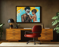Vibrant african american wall art featuring a striking abstract design, perfect for enhancing your living space.