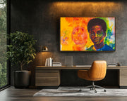 Young Black Boy Abstract Black children wall art artwork view