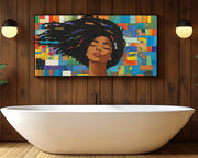 Black Woman Natural Hair African American wall art for home decor