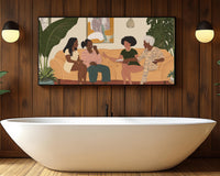 Vibrant canvas art featuring African American culture, ideal for enhancing any space with unique african american wall art.