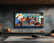 Black Family Storytime Black family wall art for home decor