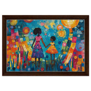Mother Daughter Black Family Black family wall art for home decor