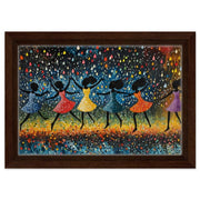 Alternate view of Dancing Black Girls in Rain Black children wall art canvas print