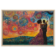 Romantic Black Couple Love Black love wall art canvas print by MoomZee Artwork