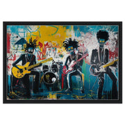 Close-up of Urban Black Musicians Graffiti Style Black culture wall art detail