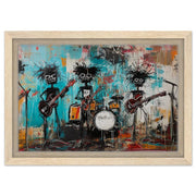 Black Musicians Jam Session Urban Black culture wall art canvas print by MoomZee Artwork
