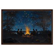 Black Family Campfire Nature Black family wall art artwork view