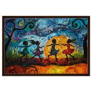 Joyful Black Children Dancing Black children wall art artwork view