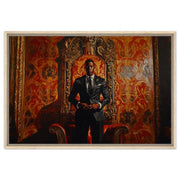 Black King Portrait Royalty African American canvas print by MoomZee Artwork